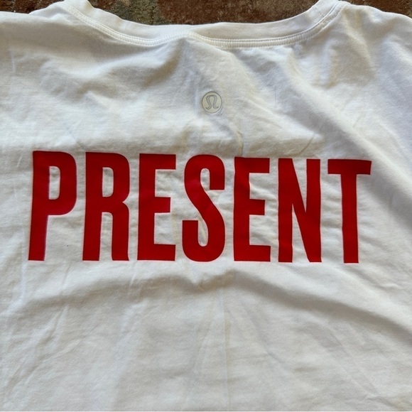 RARE Lululemon Proud & Present Women's White Rainbow Muscle Tank Top Size 12 - Picture 13 of 16